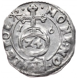 Zygmunt III Waza, półtorak 1616, Kraków, haki, herb Sas w prostej tarczy