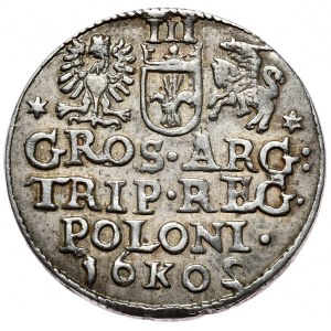 Zygmunt III Waza, trojak 1602, Kraków, odwrócona dwójka