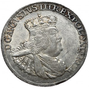 August III, ort koronny 1756, Lipsk, mała głowa