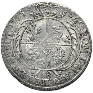 August III, ort koronny 1756, Lipsk, mała głowa