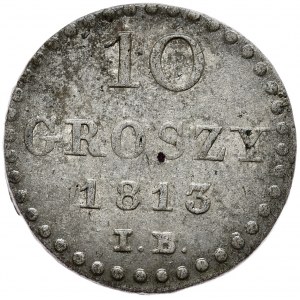 Księstwo Warszawskie, Fryderyk August I, 10 groszy 1813 IB