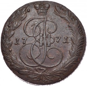 Rosja, Katarzyna II, 5 kopiejek 1771 EM, Jekaterinburg