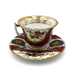 Pair of Biedermeier teacups