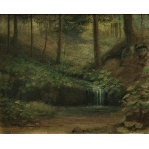 Feliks Wygrzywalski(1903-1966),Ein Bach im Wald