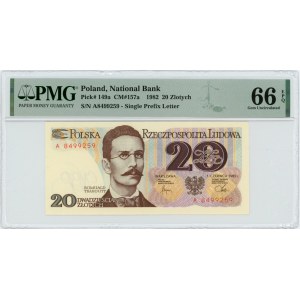 20 złotych 1982 - seria A - PMG 66 EPQ