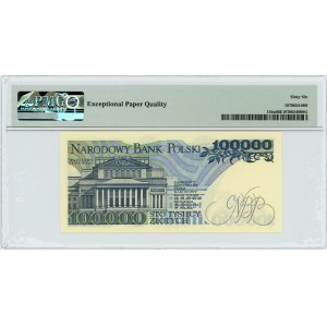 100.000 złotych 1990 - seria AS - PMG 66 EPQ - niski numer 0000609