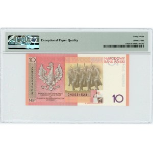 10 złotych 2008 - 90. Rocznica Odzyskania Niepodległości - PMG 67 EPQ