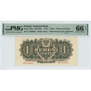 1 złoty 1944 - ... owym - seria CT - PMG 66 EPQ