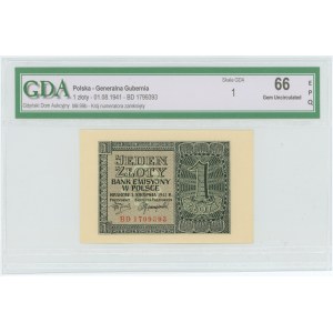 1 złoty 1941 - seria BD - GDA 66 EPQ