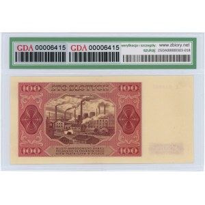 100 złotych 1948 - seria L - GDA 53 EPQ