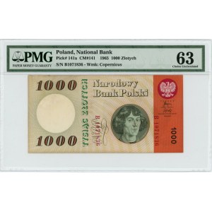 1000 złotych 1965 - seria B - PMG 63