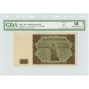 1000 złotych 1947 - seria A - GDA 58 NET