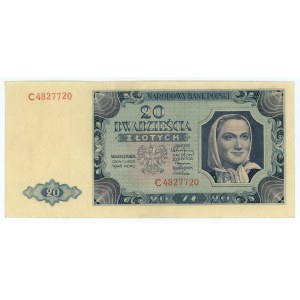 20 złotych 1948 - seria C - rzadsza seria