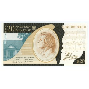 20 złotych 2009 - Fryderyk Chopin - razem 3 sztuki