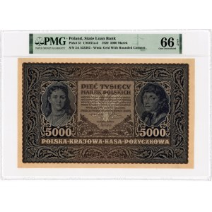 5000 marek polskich 1920 - III Serja A - PMG 66 EPQ