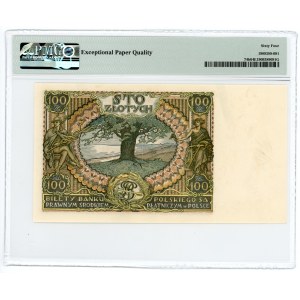 100 złotych 1932 - Ser. AU. - dodatkowo +X+ w znaku wodnym - PMG 64 EPQ