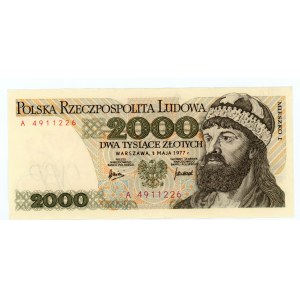 2000 złotych 1977 - RZADKA seria A