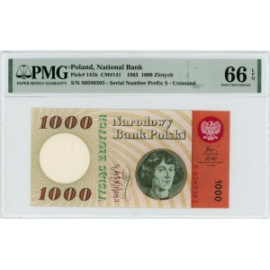 1000 złotych 1965 - seria S - PMG 66 EPQ