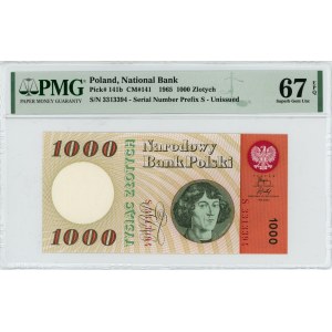 1000 złotych 1965 - seria S - PMG 67 EPQ