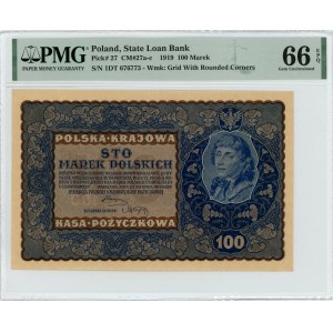 100 marek 1919 - ID SERJA T - PMG 66 EPQ