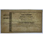 Rząd Narodowy, Obligacja tymczasowa na 1000 złotych 1863-64