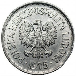 1 złoty 1975 końcówka blachy