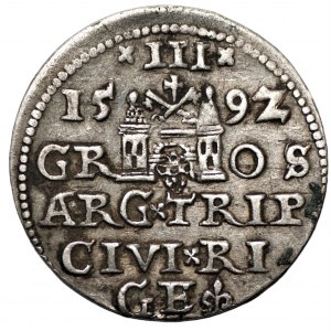Zygmunt III Waza (1587-1632) - Trojak 1592 Ryga