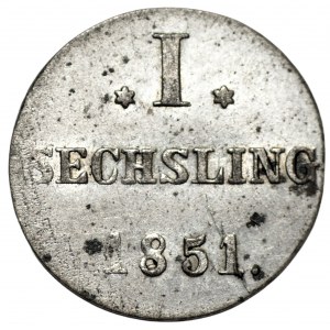 NIEMCY - Hamburg 1 sechsling 1851