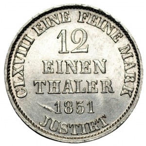 NIEMCY - Hanower 1/12 talara 1851