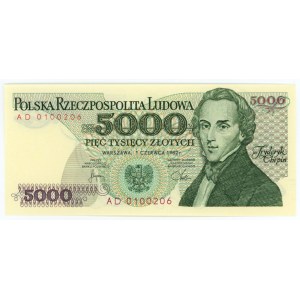 5000 złotych 1982 - seria AD