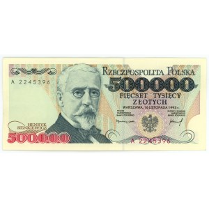 500.000 złotych 1993 - RZADKA seria A
