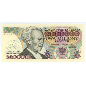 2.000.000 złotych 1992 - seria A z błędem