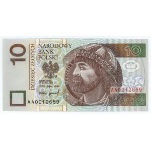 10 złotych 1994 - seria AA