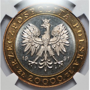 20 000 złotych 1991 - 225 lat Mennicy Warszawskiej - NGC PF 69 Ultra Cameo