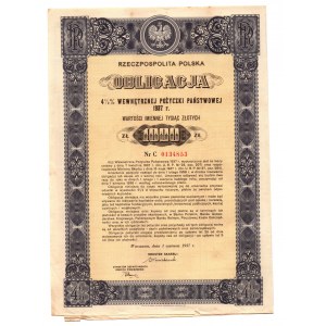 4,5% Wewnętrznej Pożyczki Państwowej - 1000 złotych 1937 - Lit.C