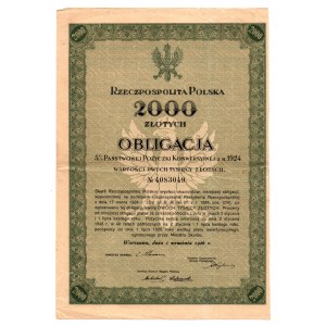 5% Państwowej Pożyczki Konwersyjnej 1924, Obligacja na 2000 złotych