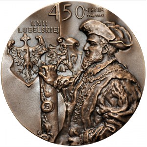 Medal Zygmunt II August - 450 lecie Unii Lubelskiej 1569-2019