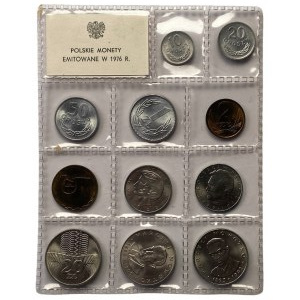 Zestaw monet obiegowych PRL - 10 groszy - 20 złotych 1976