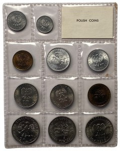 Zestaw monet obiegowych PRL - 10 groszy - 20 złotych 1976