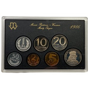 Zestaw monet 50 groszy -1,2,5,10,20,100 złotych 1986