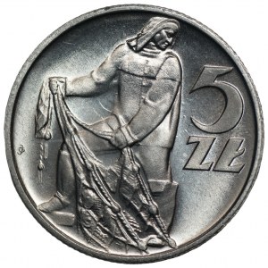5 złotych 1959 - Słoneczko z obu stron Rybaka