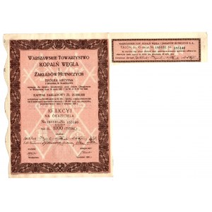 Warszawskie Towarzystwo Kopalń Węgla i Zakładów Hutniczych - 10 x 100 złotych 1929
