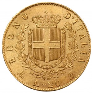 WŁOCHY - 20 lirów 1873 (M) Mediolan