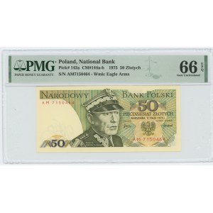 50 złotych 1975 - seria AM - PMG 66 EPQ