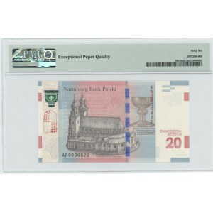 20 złotych 2015 - 1050 rocznica chrztu Polski - PMG 66 EPQ