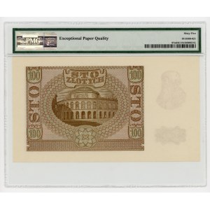 100 złotych 1940 - seria B - fałszerstwo ZWZ - PMG 65 EPQ