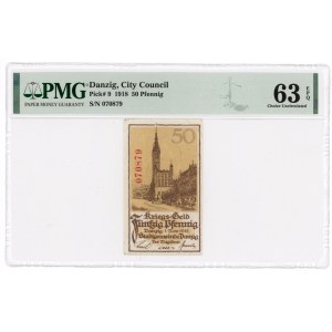 Gdańsk/Danzig - 50 fenigów 1918 - PMG 63 EPQ