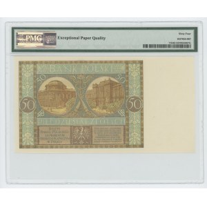 50 złotych 1929 - Ser. EF. - PMG 64 EPQ