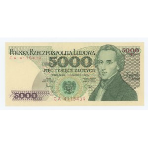 5000 złotych 1982 - seria CA