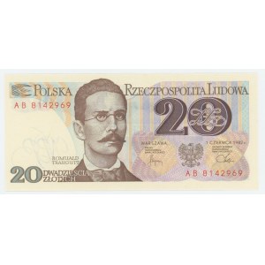 20 złotych 1982 - seria AB - zestaw 2 sztuk